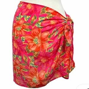 Beach Riot-Melanie Miami Peony Sarong Wrap Cover-Up- One Size-Tropical-Resort